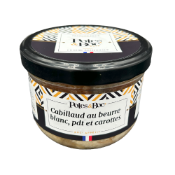 CABILLAUD AU BEURRE BLANC PDT ET CAROTTES